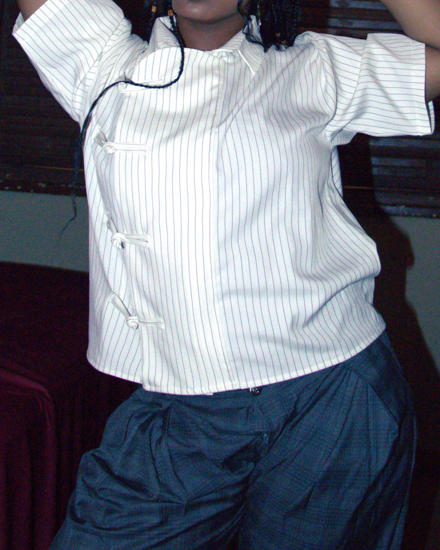 BÁI STRIPPED PANKOU SHIRT