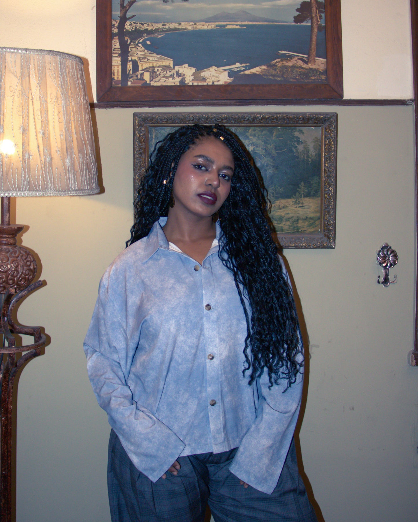 CLOUD BUTTONED LONG SLEEVE SHIRT