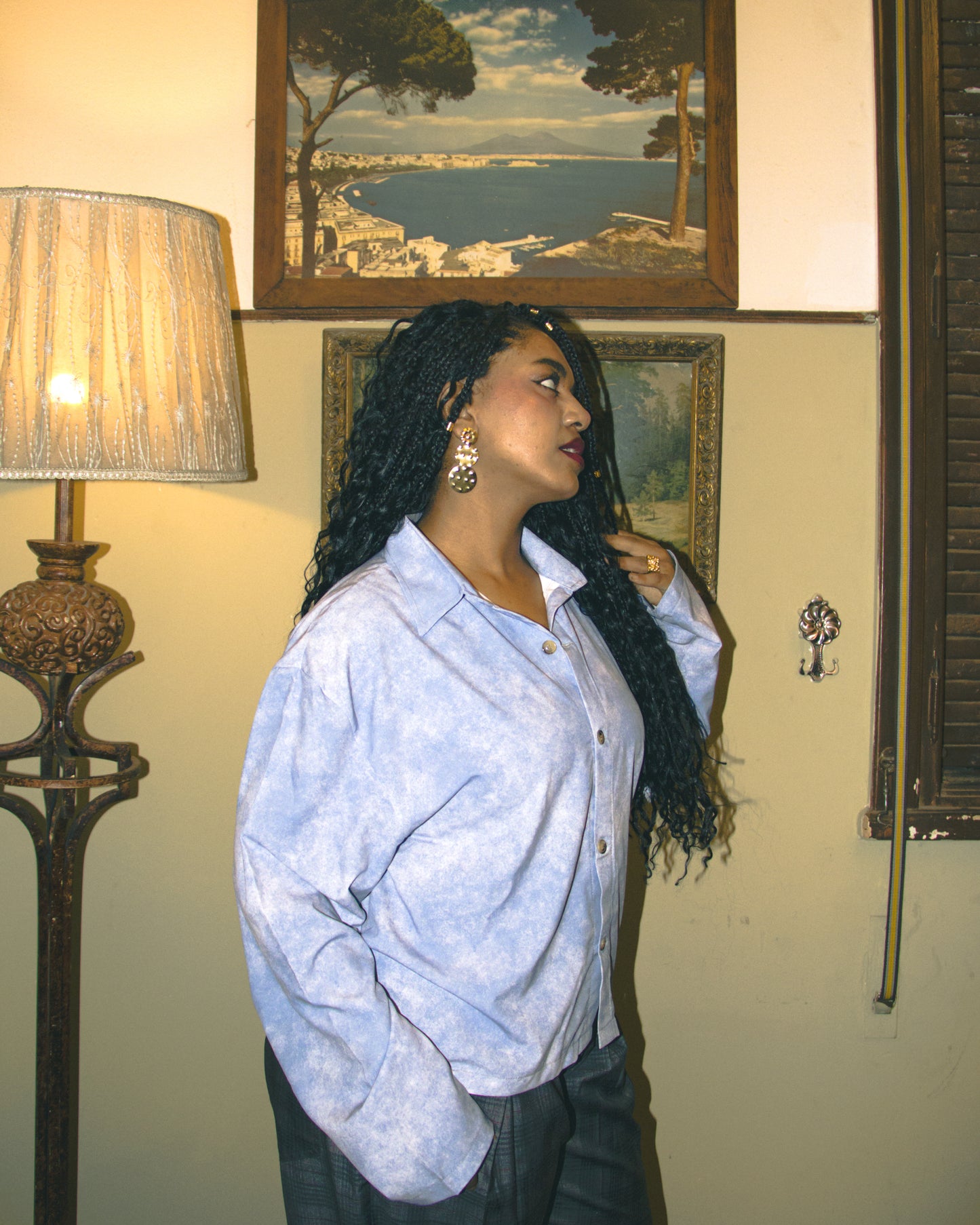 CLOUD BUTTONED LONG SLEEVE SHIRT