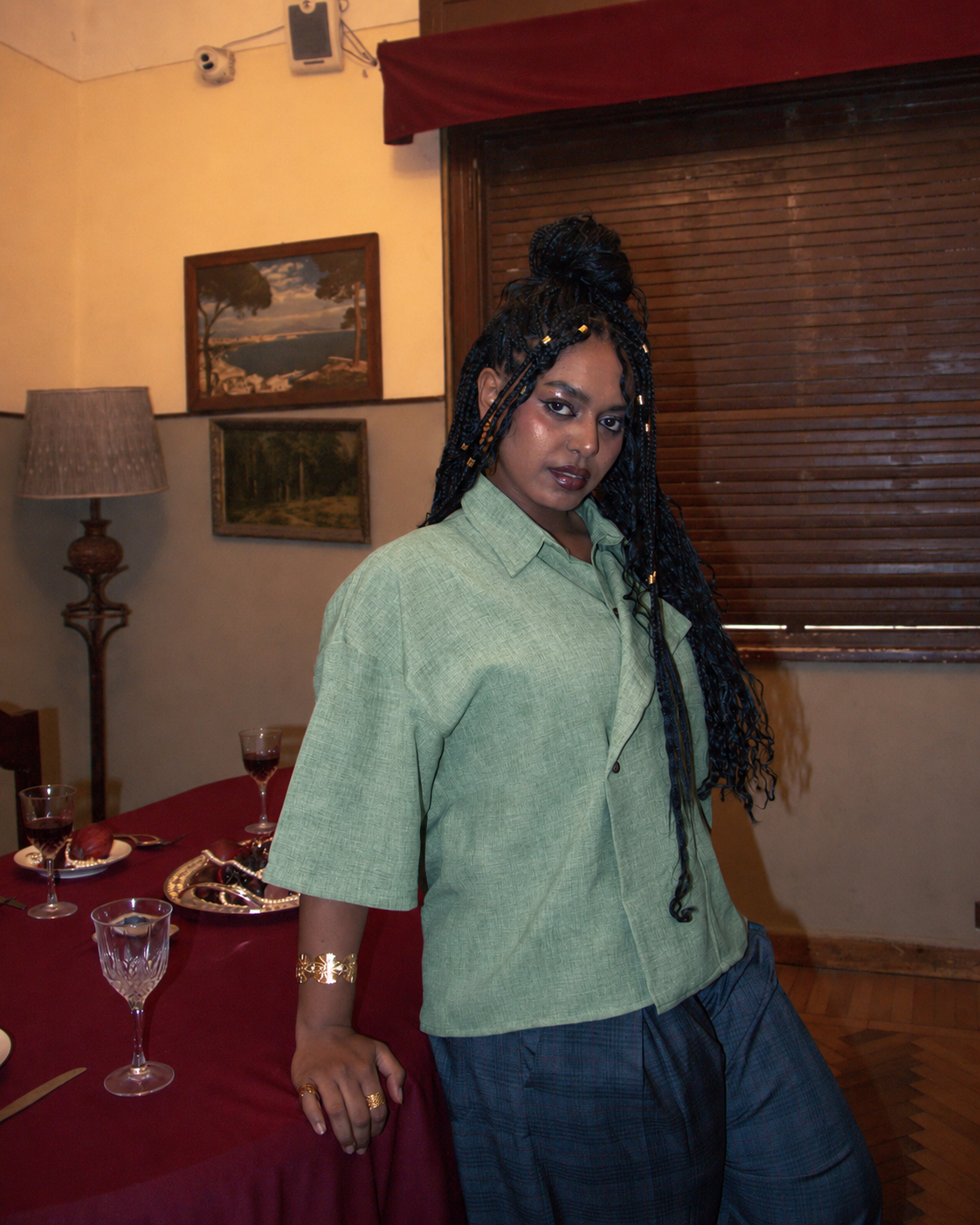CROSS COLLAR BUTTONED SHIRT