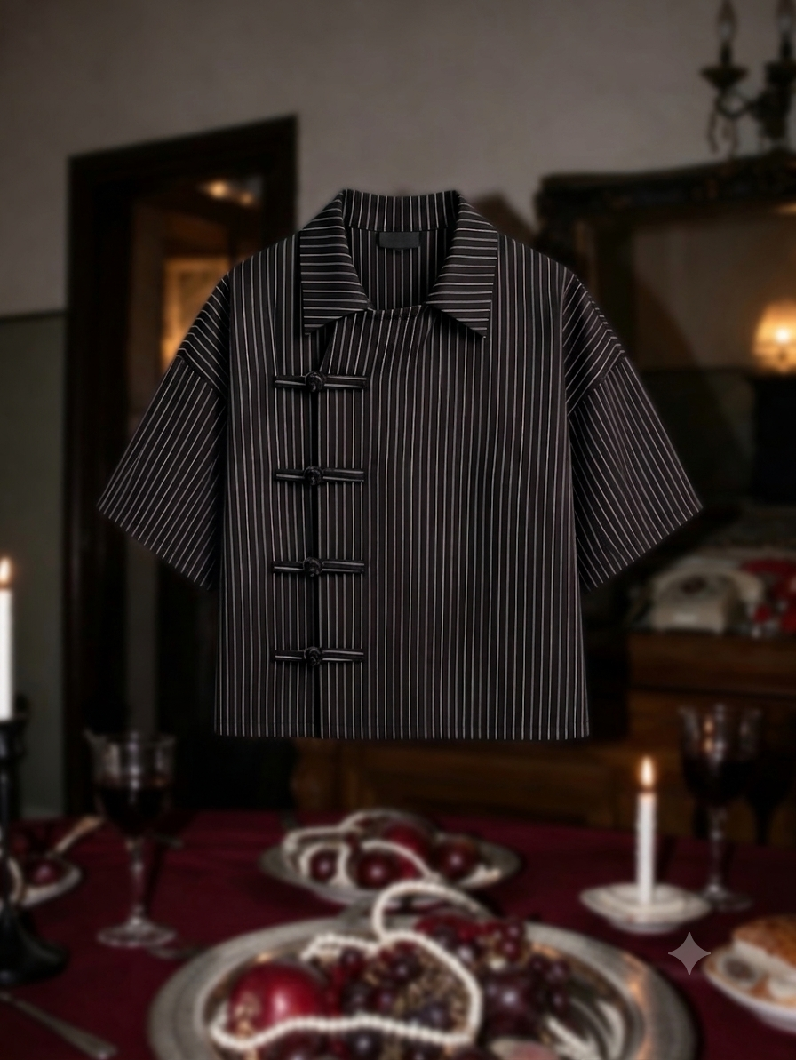 HĒISÈ STRIPED PANKOU SHIRT