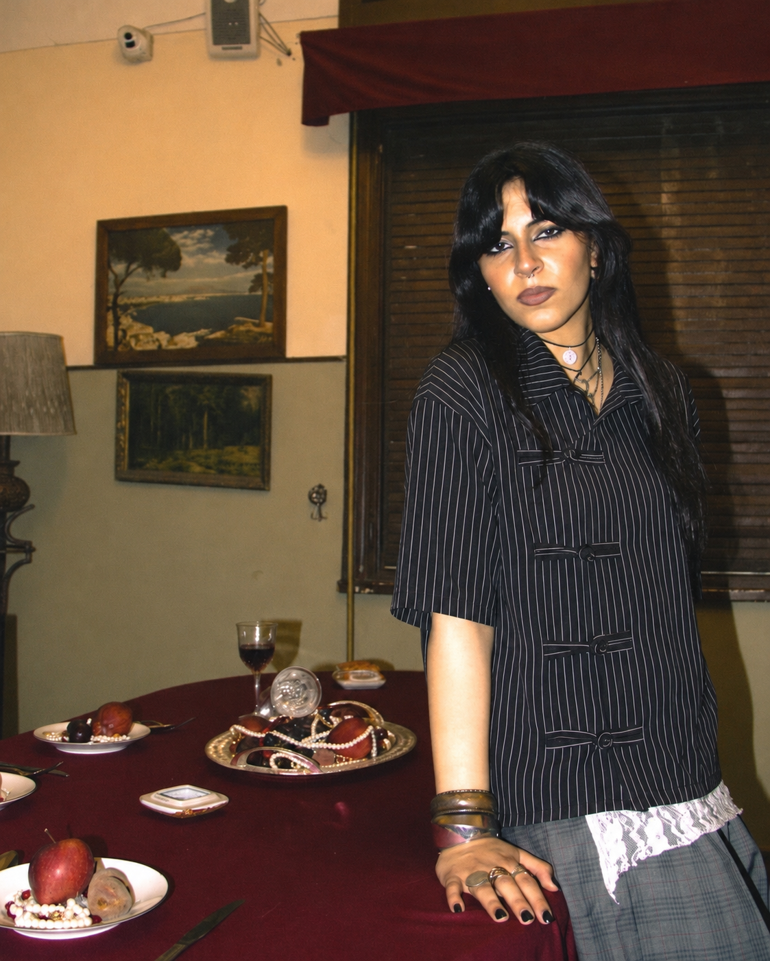 HĒISÈ STRIPED PANKOU SHIRT