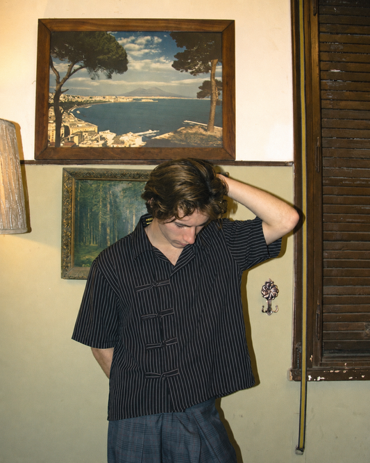 HĒISÈ STRIPED PANKOU SHIRT