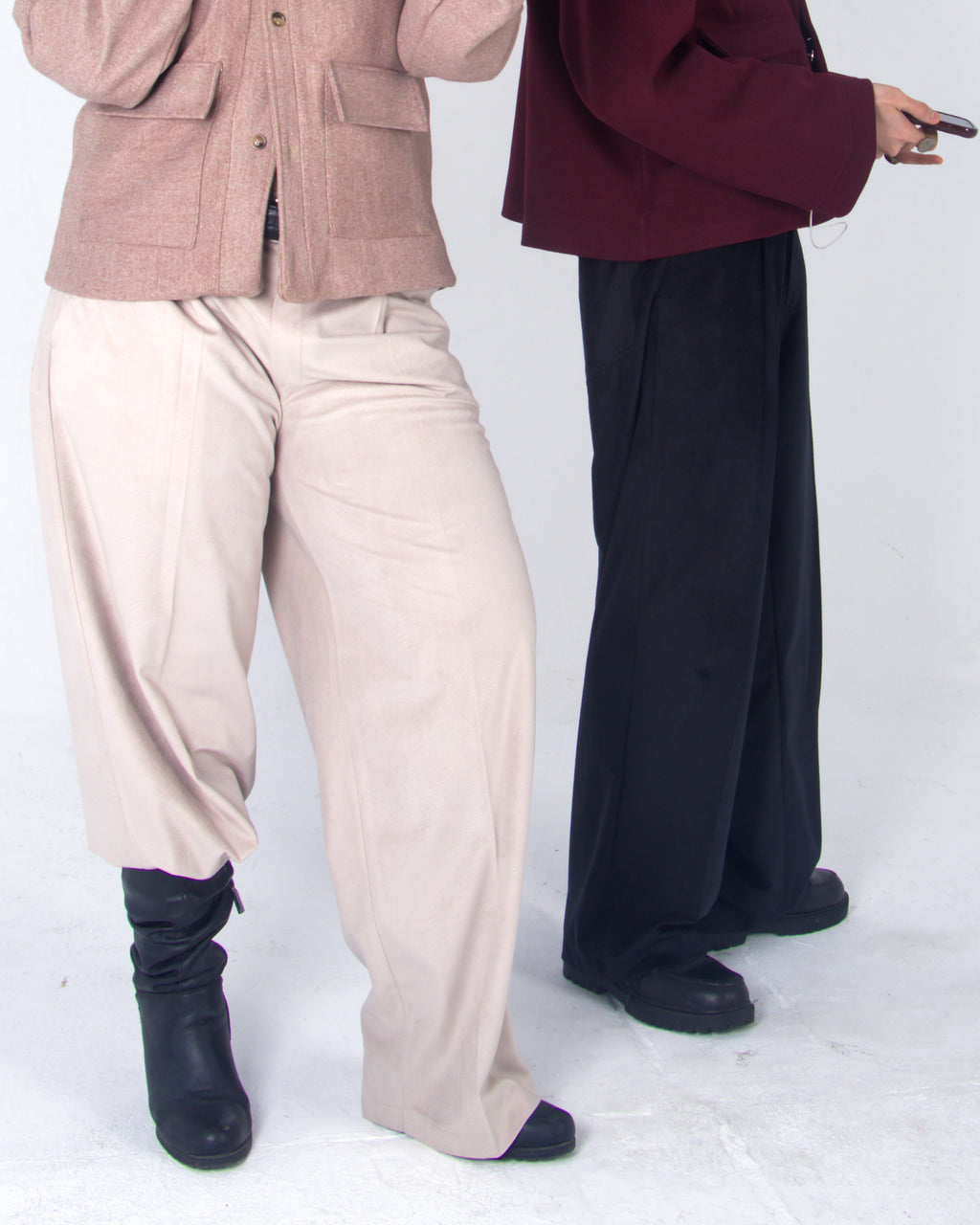 MODERN TAILORED WIDE-LEG PANTS