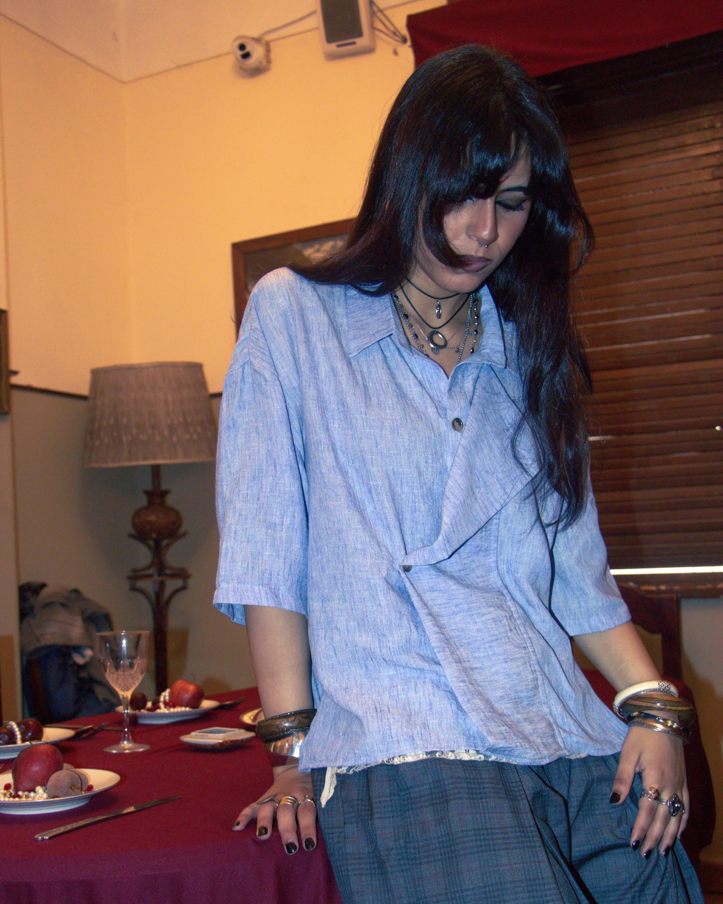CROSS COLLAR BUTTONED SHIRT