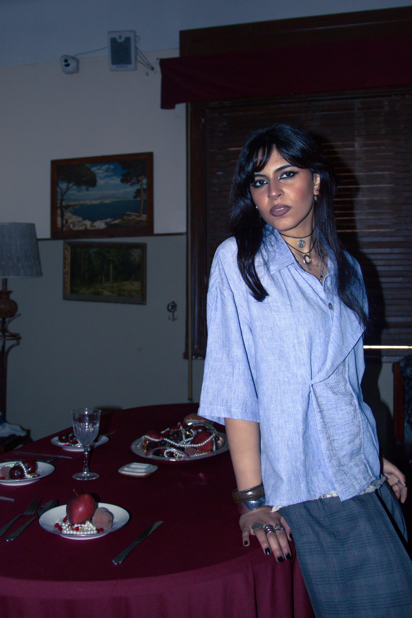 CROSS COLLAR BUTTONED SHIRT