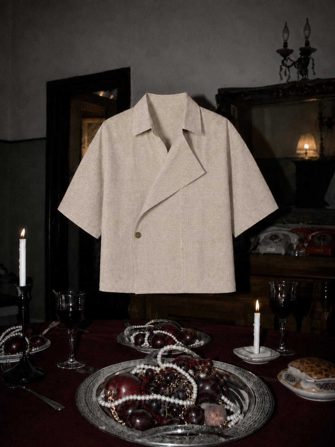 CROSS COLLAR BUTTONED SHIRT