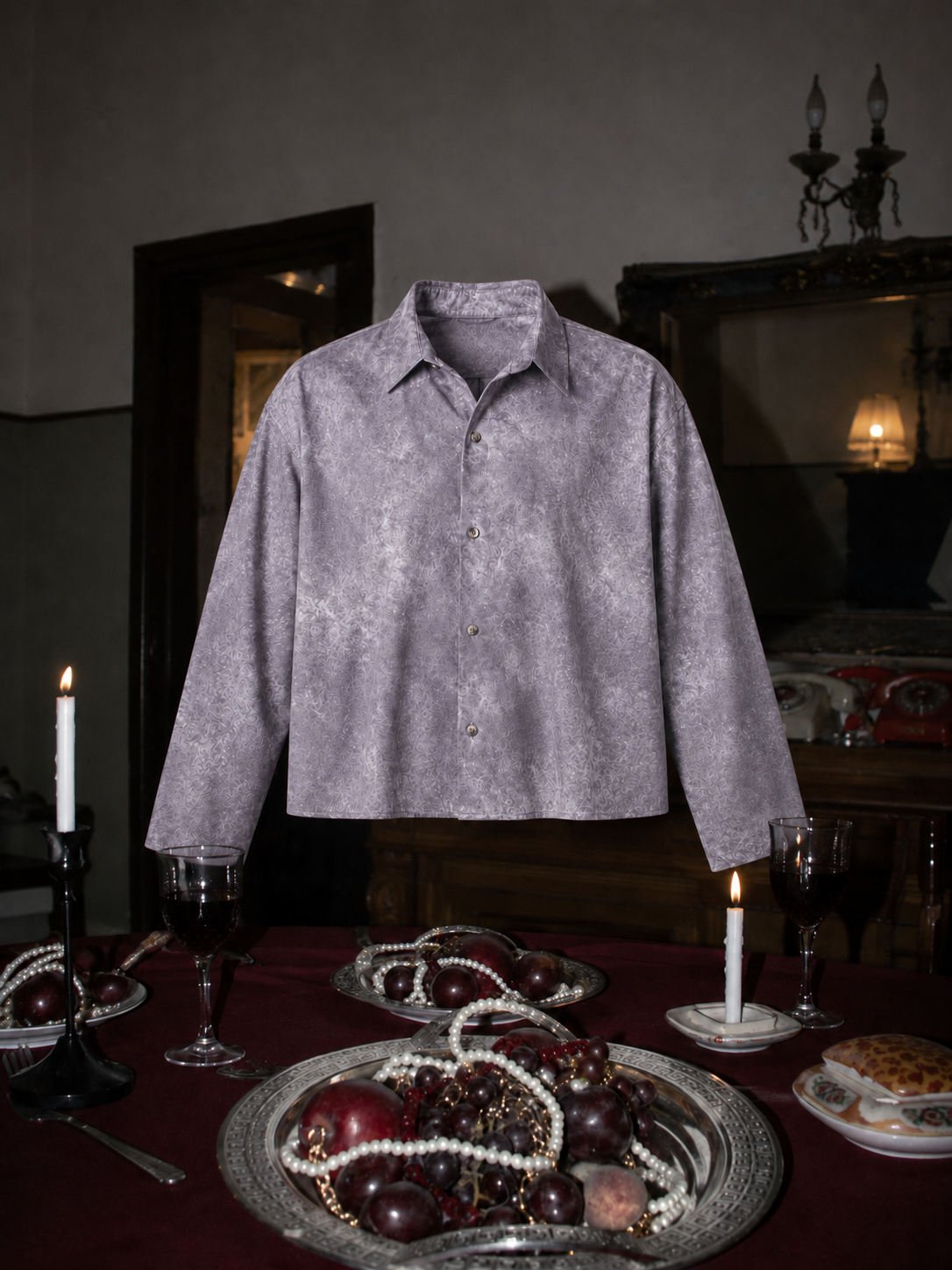 CLAY BUTTONED LONG SLEEVE SHIRT