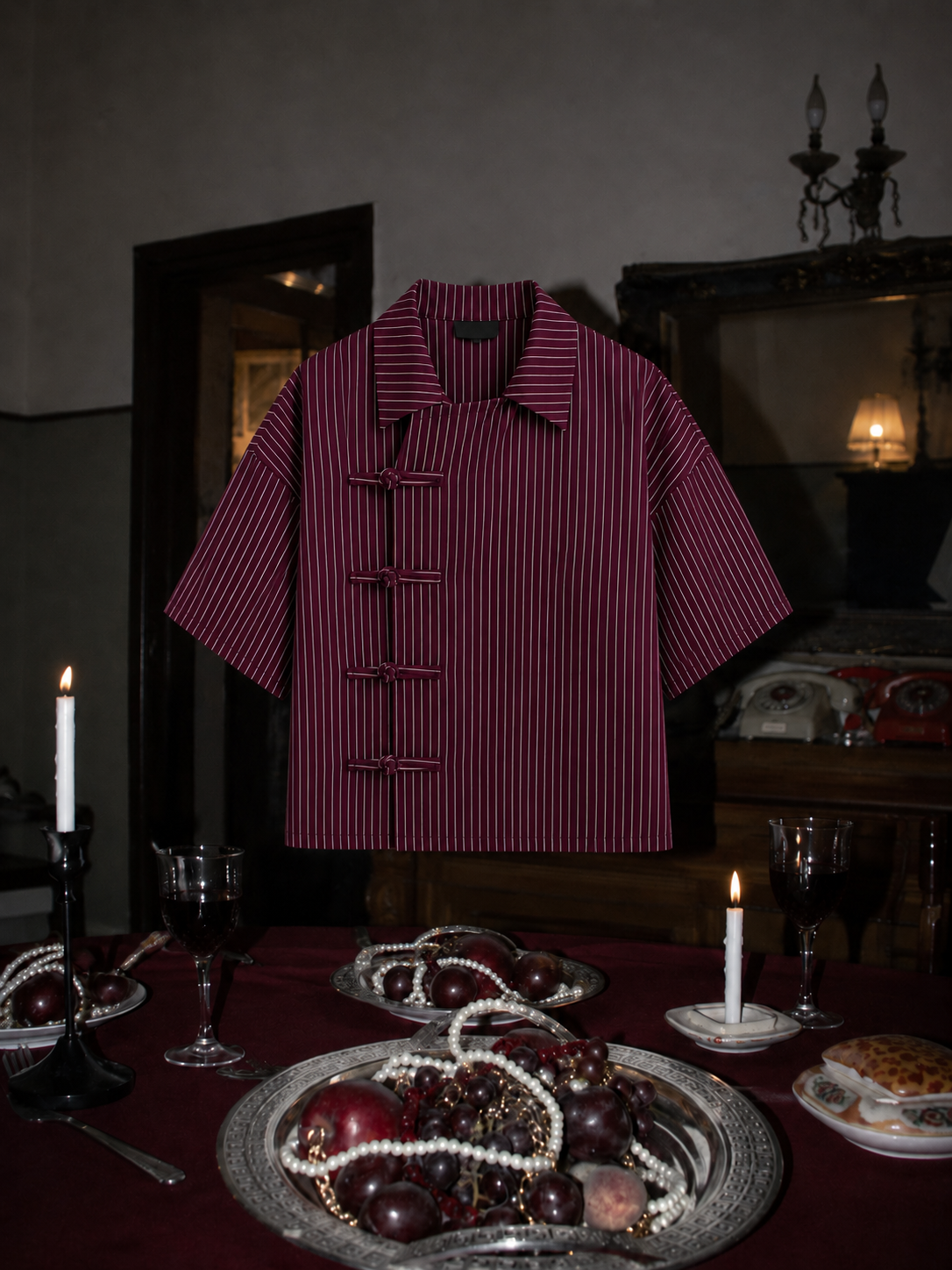 JIǓ HÓNG STRIPED PANKOU SHIRT
