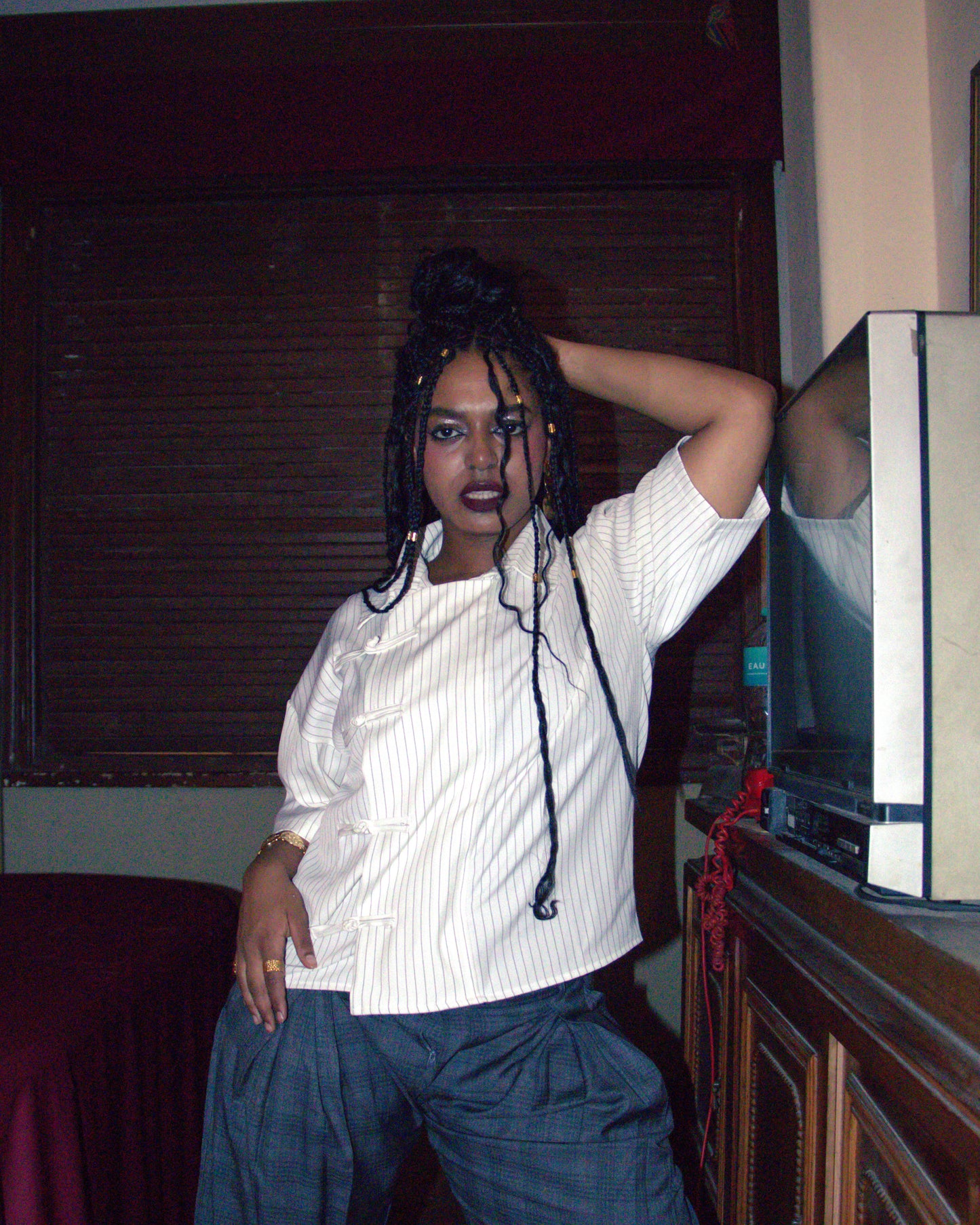 BÁI STRIPPED PANKOU SHIRT